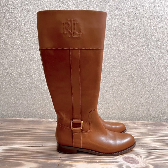 Lauren Ralph Lauren Shoes - Lauren Ralph Lauren Bernadine Brown Leather Boots Size 6.5 women.